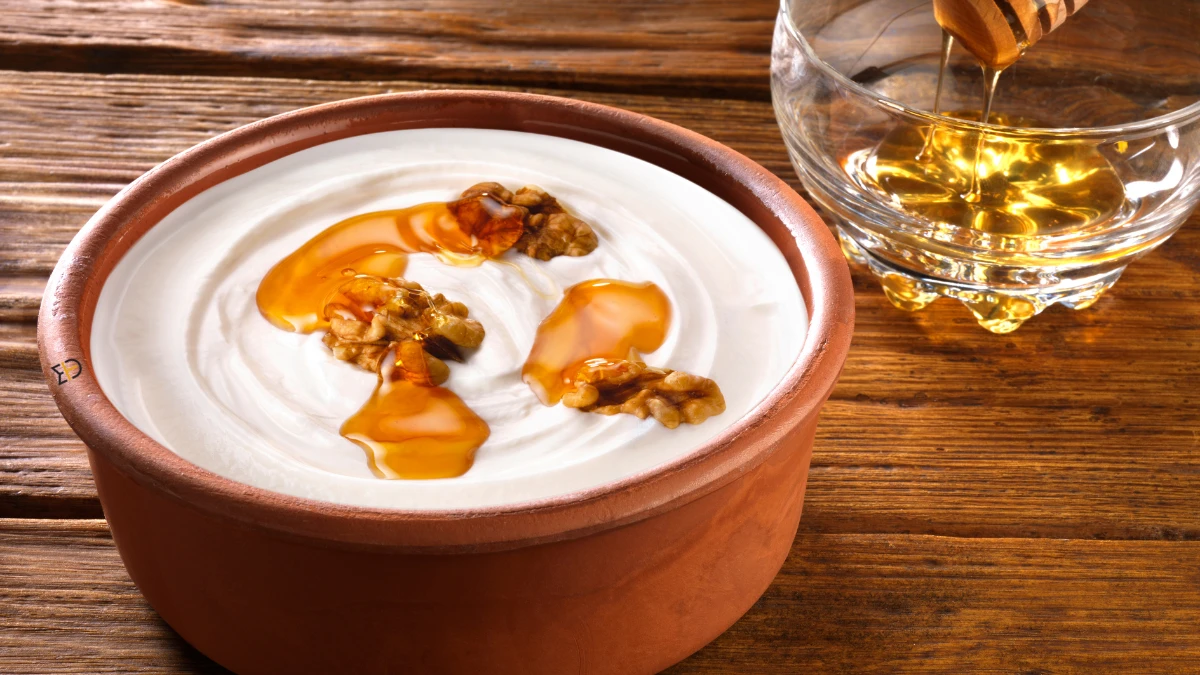 glukos traxanas me giaourti kai meli